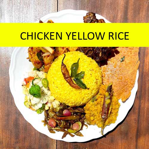 Walawwa Special Yellow Rice Set Menu Chicken